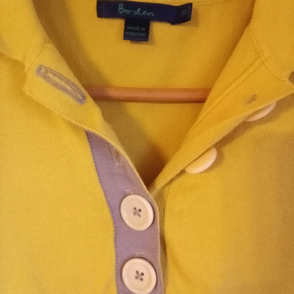 Boden yellow polo knit shirt